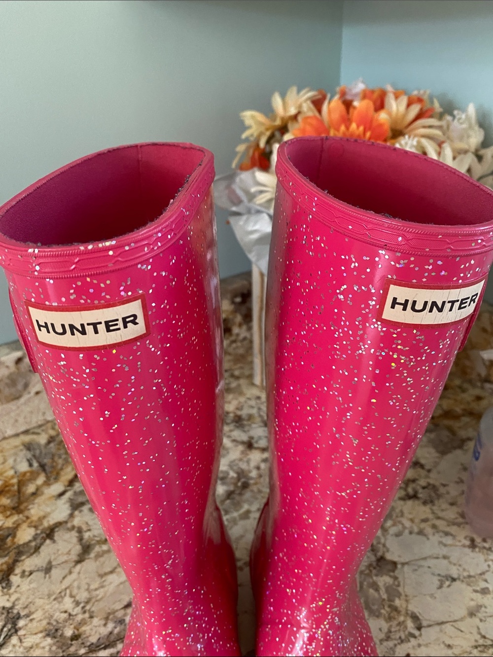 Pink Sparkle HUNTER Boots - Picture 3 of 14